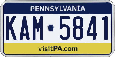 PA license plate KAM5841