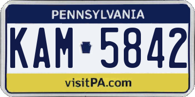 PA license plate KAM5842