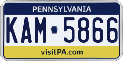 PA license plate KAM5866