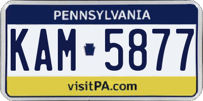 PA license plate KAM5877