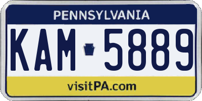 PA license plate KAM5889