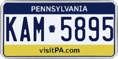 PA license plate KAM5895
