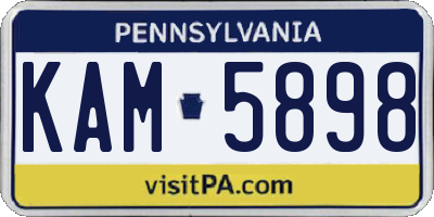 PA license plate KAM5898