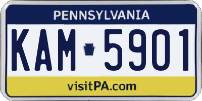 PA license plate KAM5901