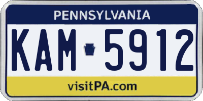 PA license plate KAM5912