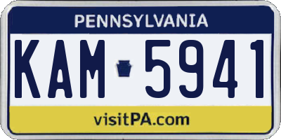 PA license plate KAM5941