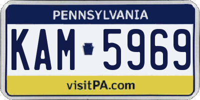 PA license plate KAM5969