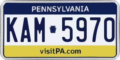 PA license plate KAM5970