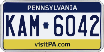 PA license plate KAM6042