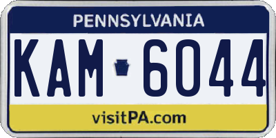 PA license plate KAM6044