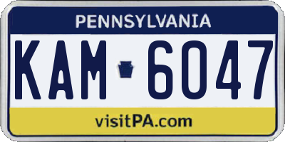 PA license plate KAM6047
