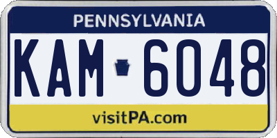 PA license plate KAM6048
