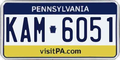 PA license plate KAM6051