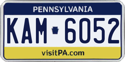 PA license plate KAM6052
