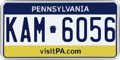 PA license plate KAM6056