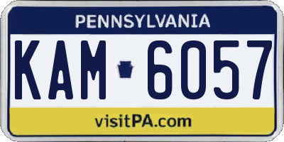 PA license plate KAM6057