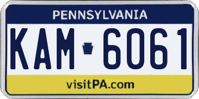 PA license plate KAM6061