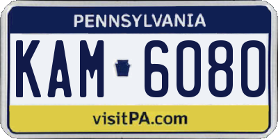 PA license plate KAM6080
