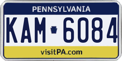 PA license plate KAM6084