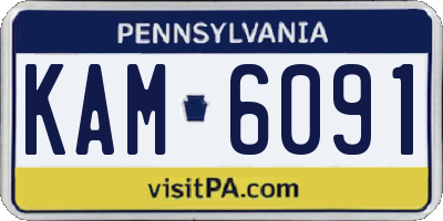 PA license plate KAM6091