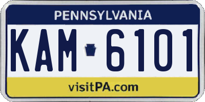 PA license plate KAM6101