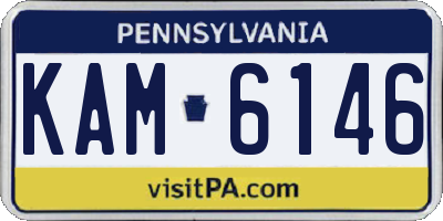 PA license plate KAM6146