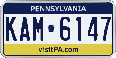 PA license plate KAM6147