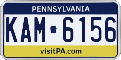 PA license plate KAM6156