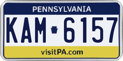 PA license plate KAM6157