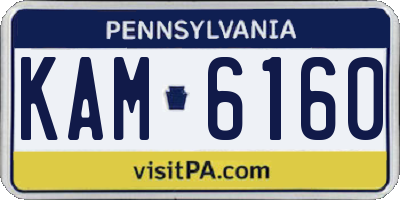 PA license plate KAM6160