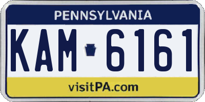 PA license plate KAM6161