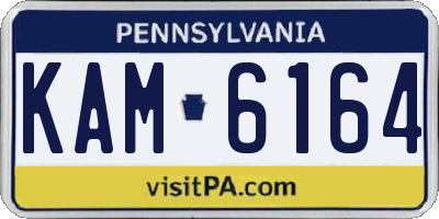 PA license plate KAM6164