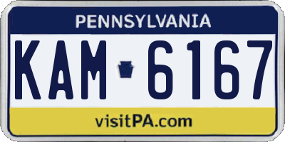 PA license plate KAM6167