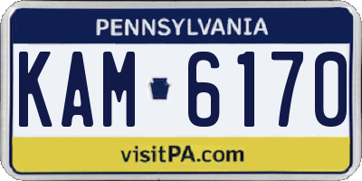 PA license plate KAM6170