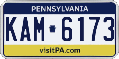 PA license plate KAM6173