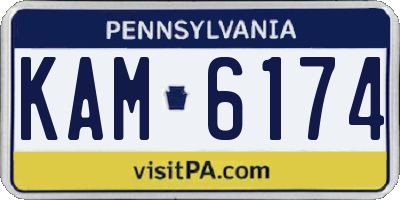 PA license plate KAM6174