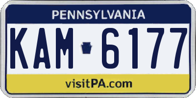 PA license plate KAM6177