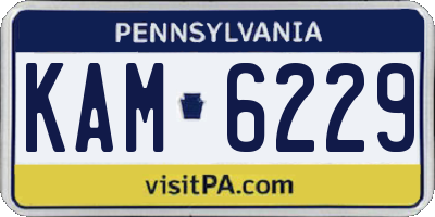 PA license plate KAM6229