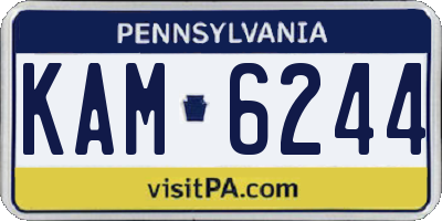 PA license plate KAM6244