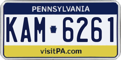 PA license plate KAM6261