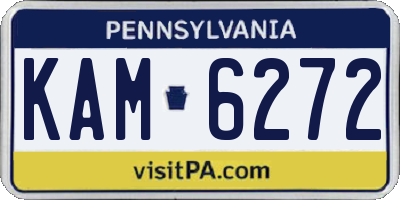 PA license plate KAM6272