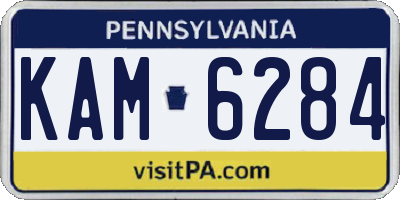 PA license plate KAM6284