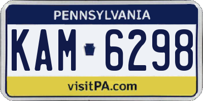 PA license plate KAM6298