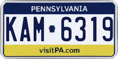 PA license plate KAM6319