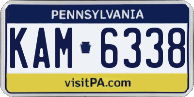 PA license plate KAM6338