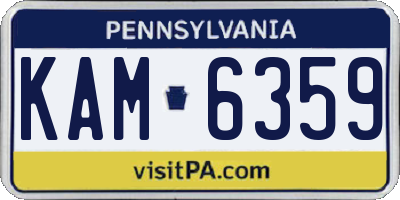 PA license plate KAM6359