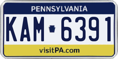 PA license plate KAM6391