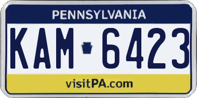 PA license plate KAM6423