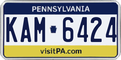 PA license plate KAM6424