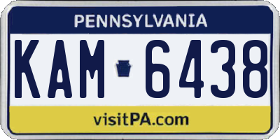 PA license plate KAM6438